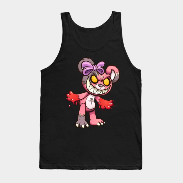 Scary teddy bear Tank Top by memoangeles